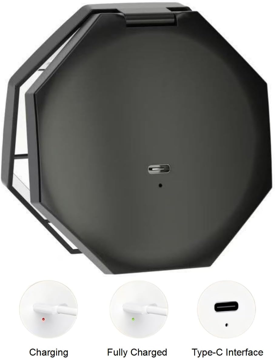 Éclat Bio – Miroir de Poche Rechargeable avec Lumière LED